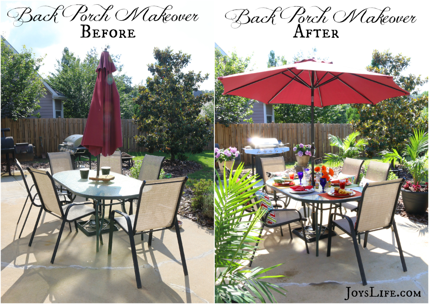 Back Porch Makeover Before and After #KingOfFlavor #Ad