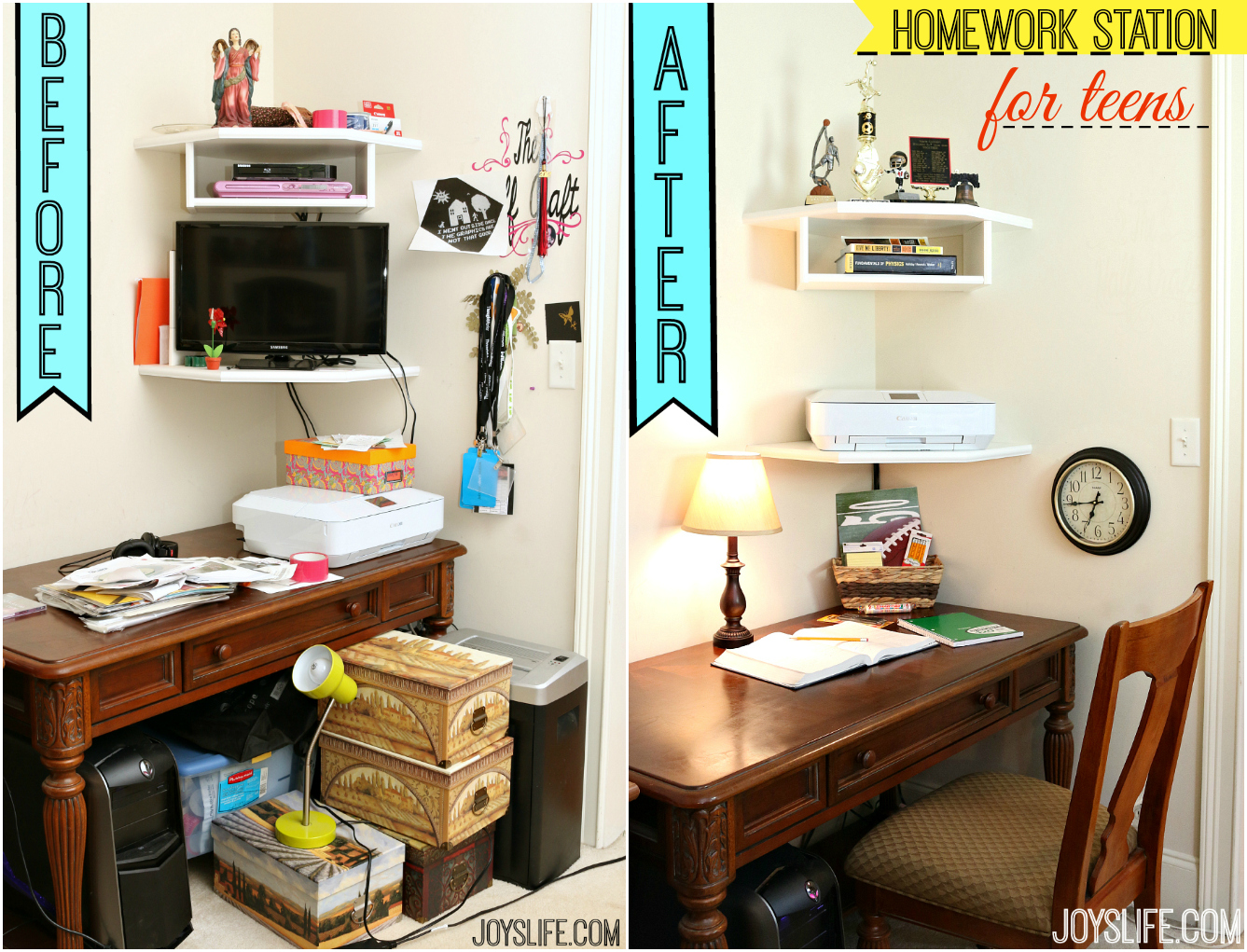 Homework Station for Teens #ad #DollarGeneral #makeover #diy