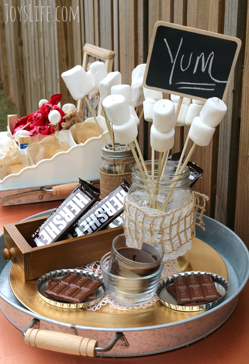 S'Mores Party Backyard Bar #LetsMakeSmores #Ad