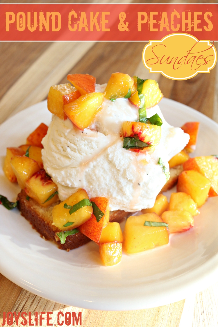 Pound Cake & Peaches Sundae