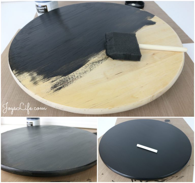 DIY Chalkboard Lazy Susan #FuelForSchool #Ad