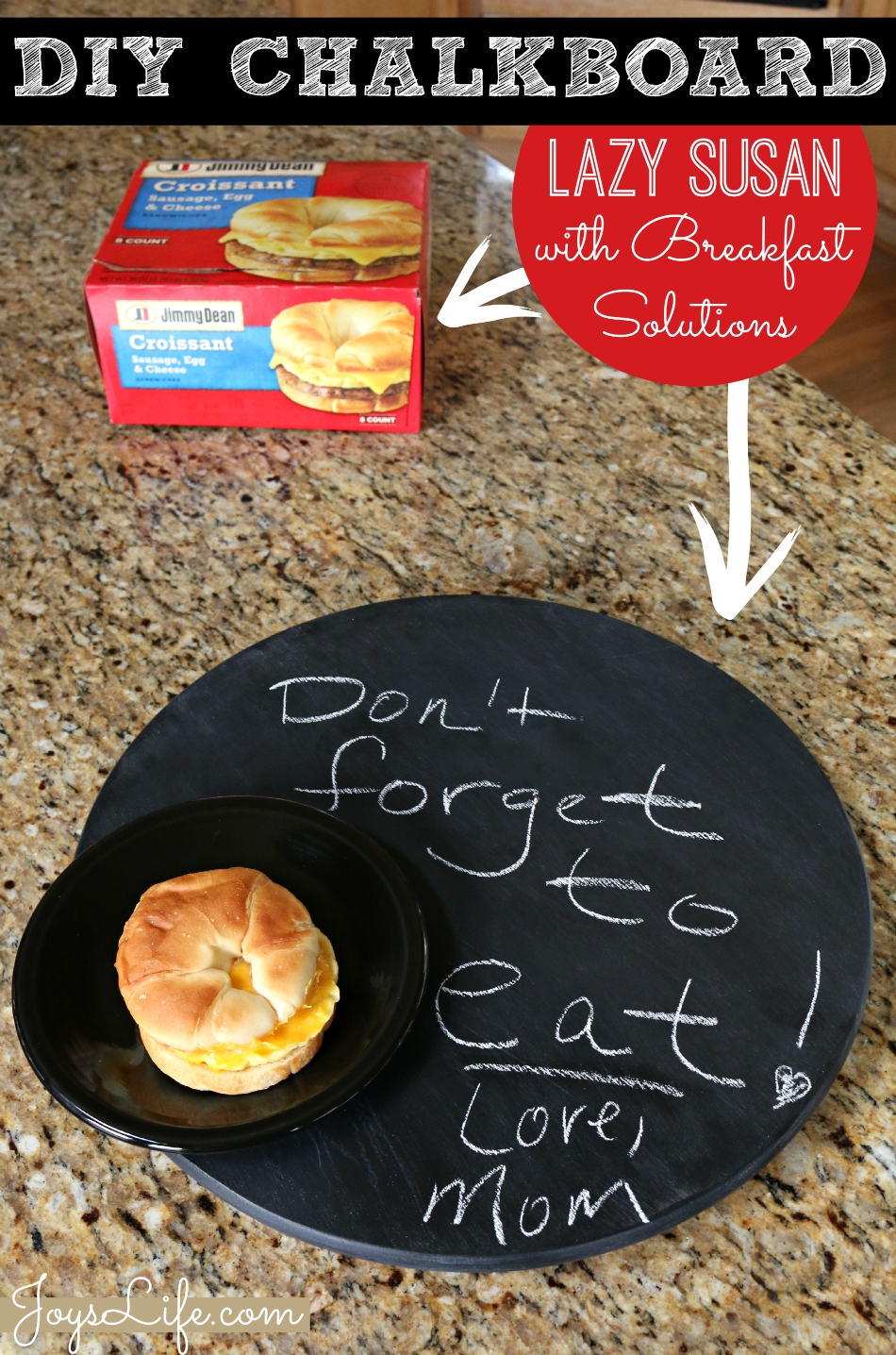 DIY Chalkboard Lazy Susan #FuelForSchool #Ad 