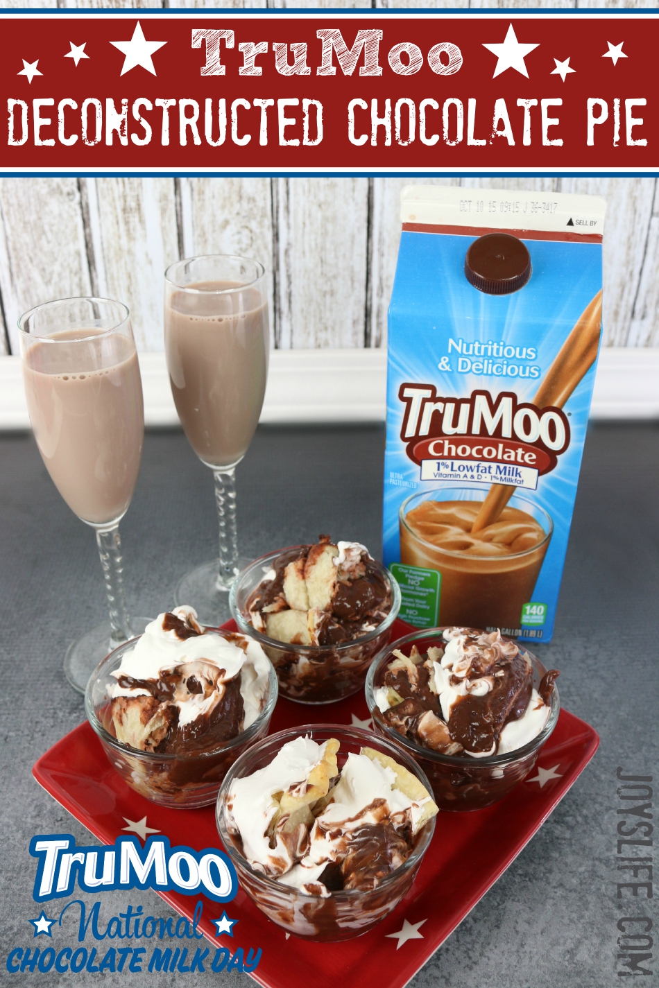 Make a Deconstructed Chocolate Pie for National Chocolate Milk Day #NationalChocolateMilkDay or any day!