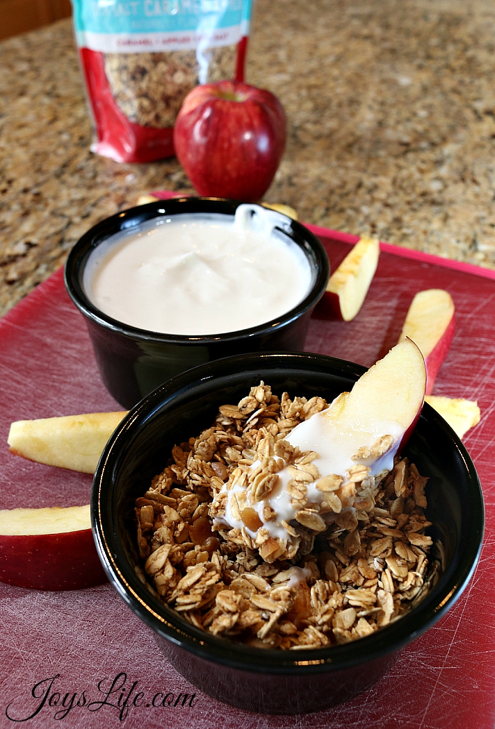 Granola & Yogurt Dipped Frozen Apple Slices #FueledByGranola #Ad