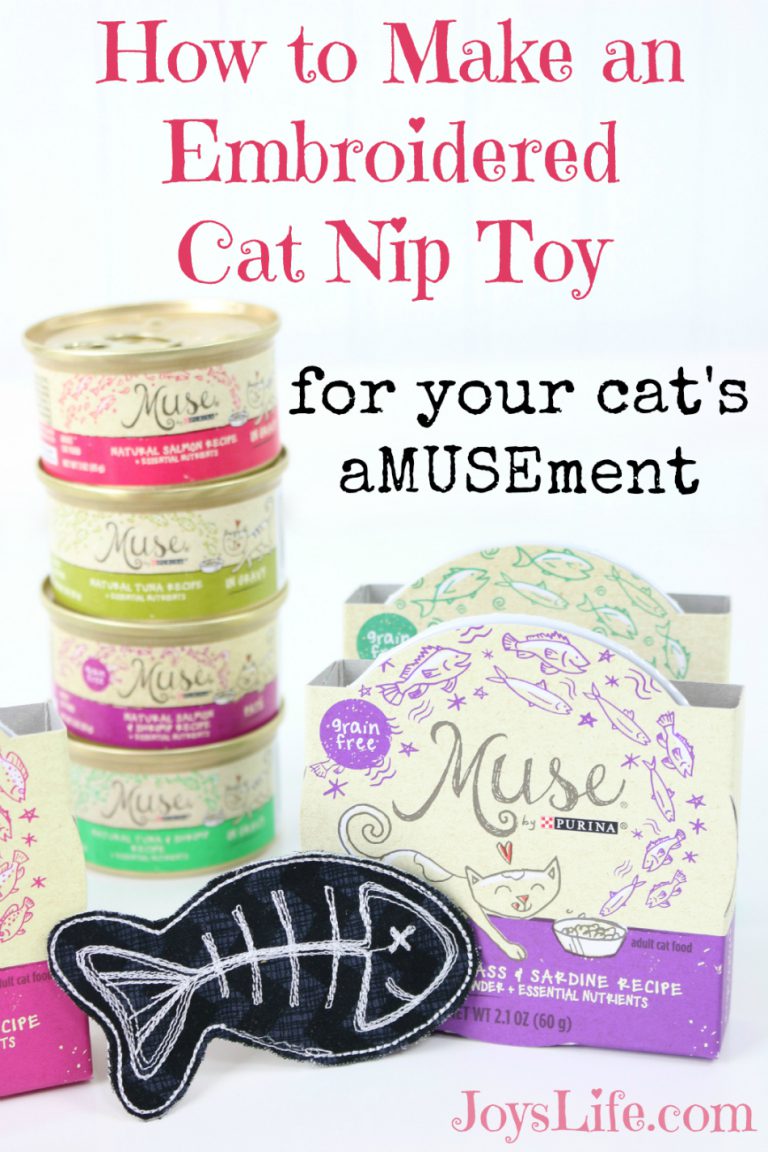 How to Make an Embroidered Cat Nip Toy #MyCatMyMuse #ad