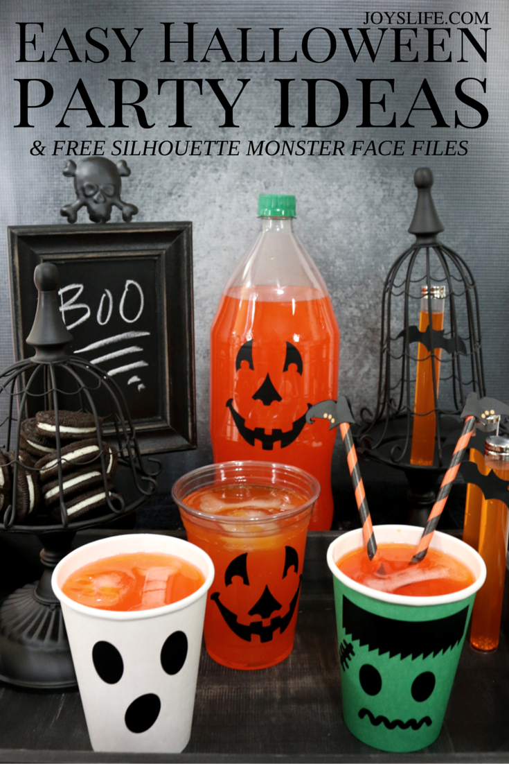 Easy Halloween Party Ideas & Free Silhouette Monster Face File #CVS4FantaFun ad #Halloween #partyideas