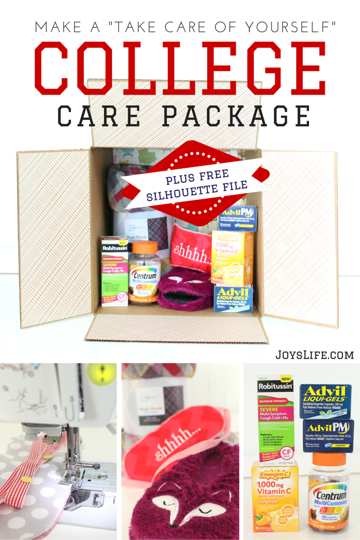 Make a Take Care of Yourself College Care Package + Free Silhouette Sleep Mask File #BeHealthyForEveryPartofLife #Ad