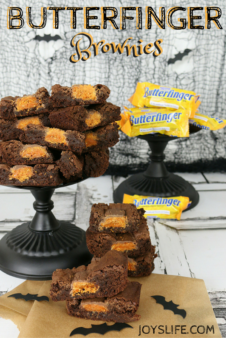 Delicious Butterfinger Brownies Recipe #ReinventSweet ad