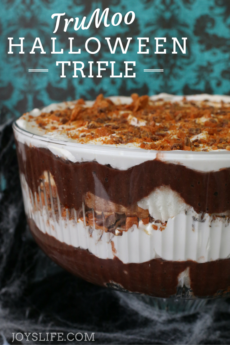 TruMoo Halloween Trifle #TruMooHalloween #orangescream #ad #trifle #dessert #halloween