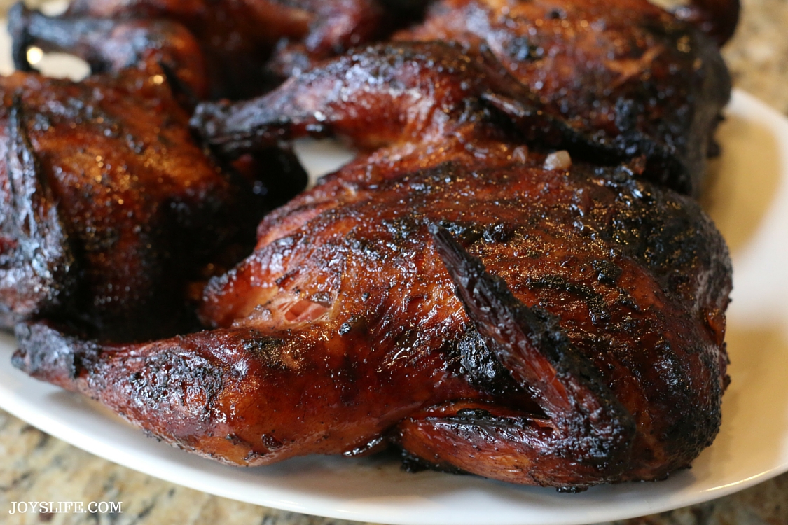 Ad: Red Currant Glazed Grilled Cornish Hens - 5 Simple Ingredients! #HolidayHens