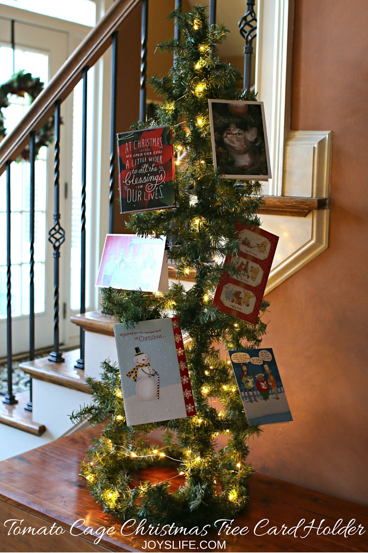 How to Make a Tomato Cage Christmas Tree Card Holder