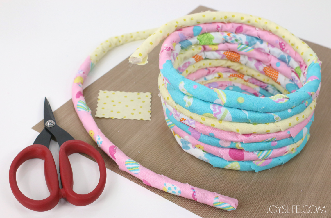 Creating handle for Rope Easter Basket