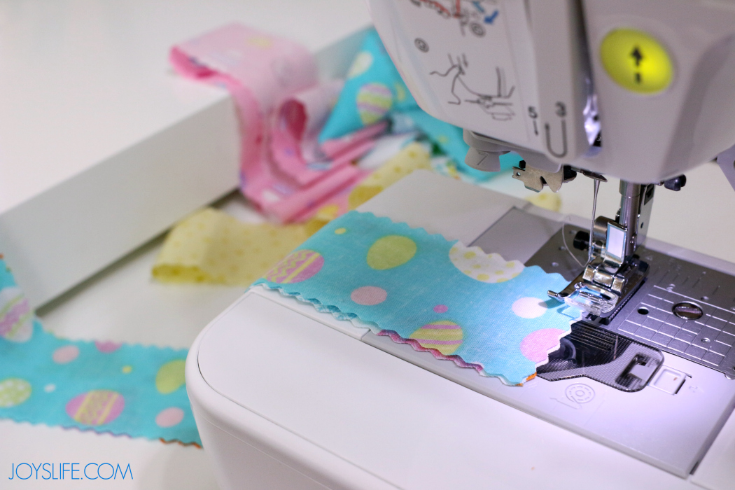 Sewing Easter Basket Material for the DIY Fabri and Rope Easter Basket