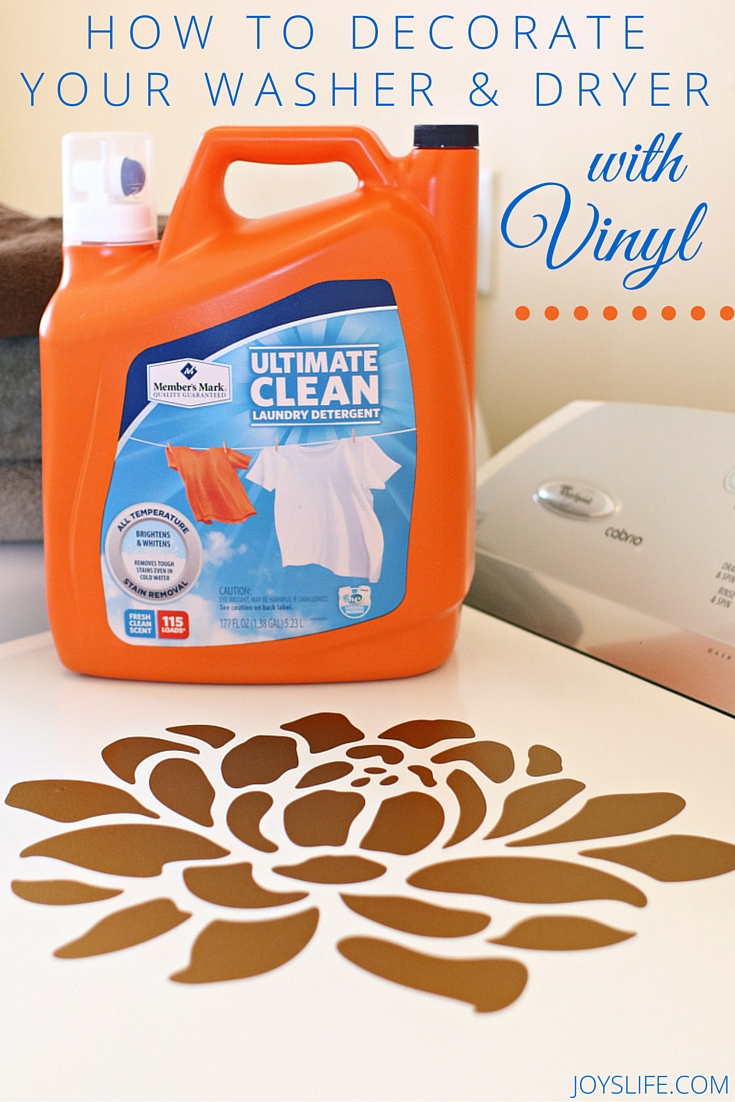 Learn how to dress up your washer & dryer with vinyl! Includes free cut file for Silhouette Cameo!