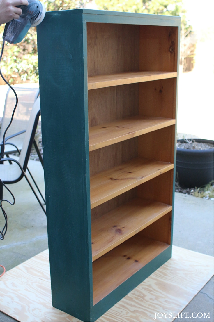 Sanding the Bookshelf