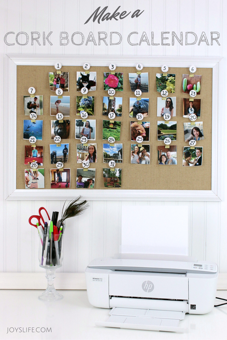 Make a Cork Board Photo Calendar