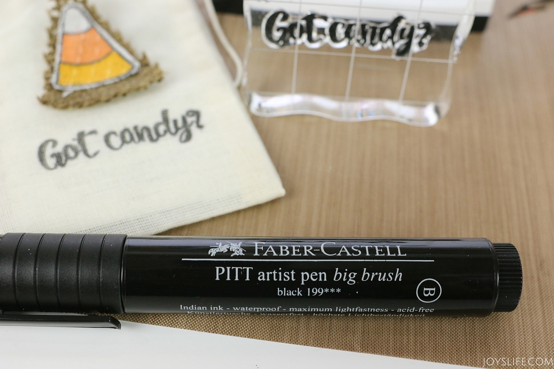 faber castell big brush color in stamp on fabric