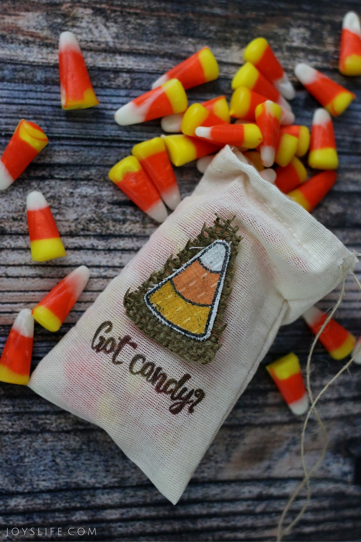 Candy Corn Stamped Fabric Bag – Blog Hop