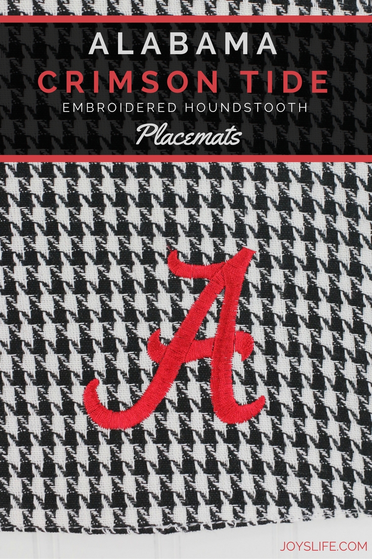 Alabama Crimson Tide Embroidered Houndstooth Placemats