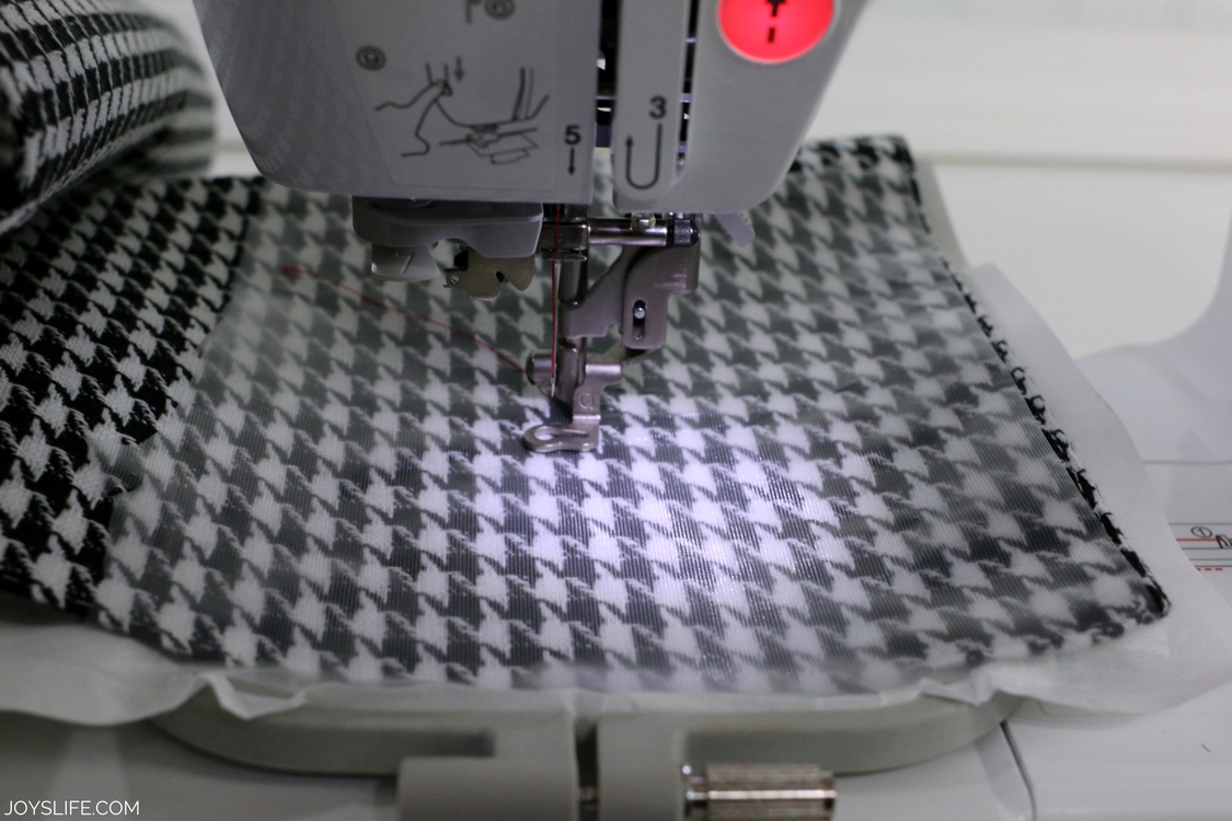 houndstooth embroidery stabilizer layers