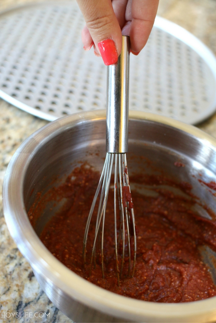 Stirring Pizza Sauce