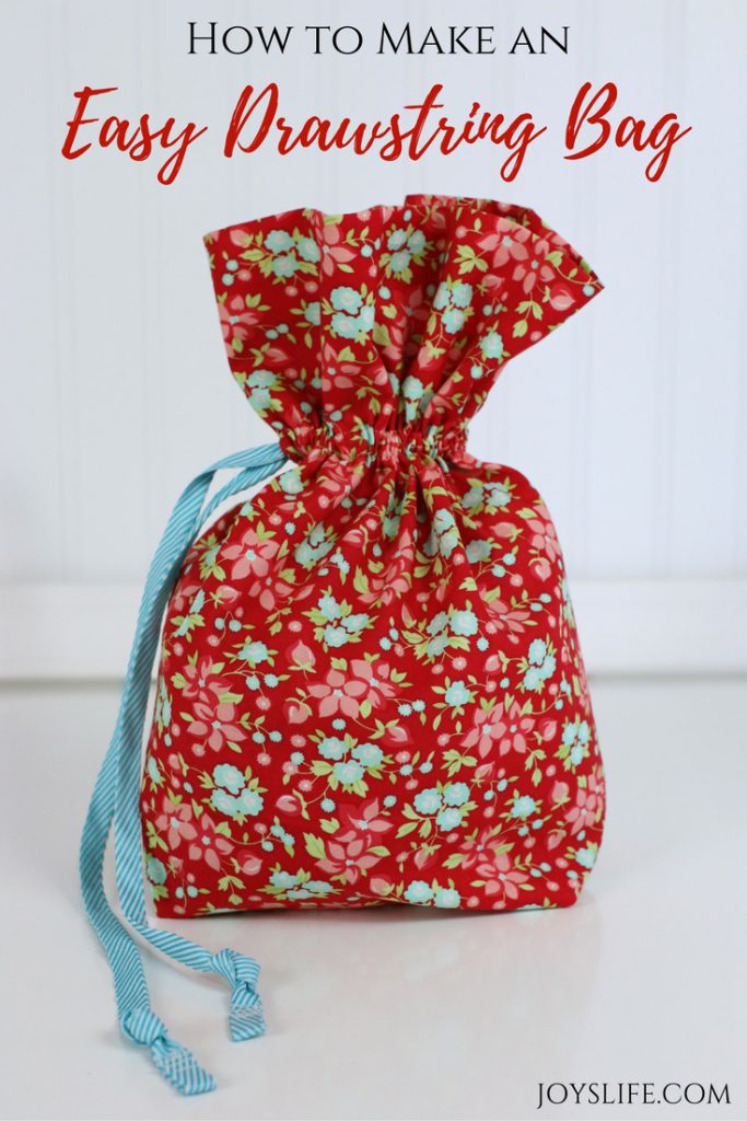 How to Make an Easy Drawstring Bag – Joy's Life