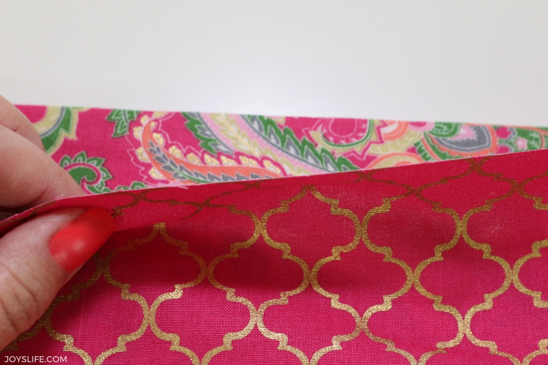 fabric edges right side up