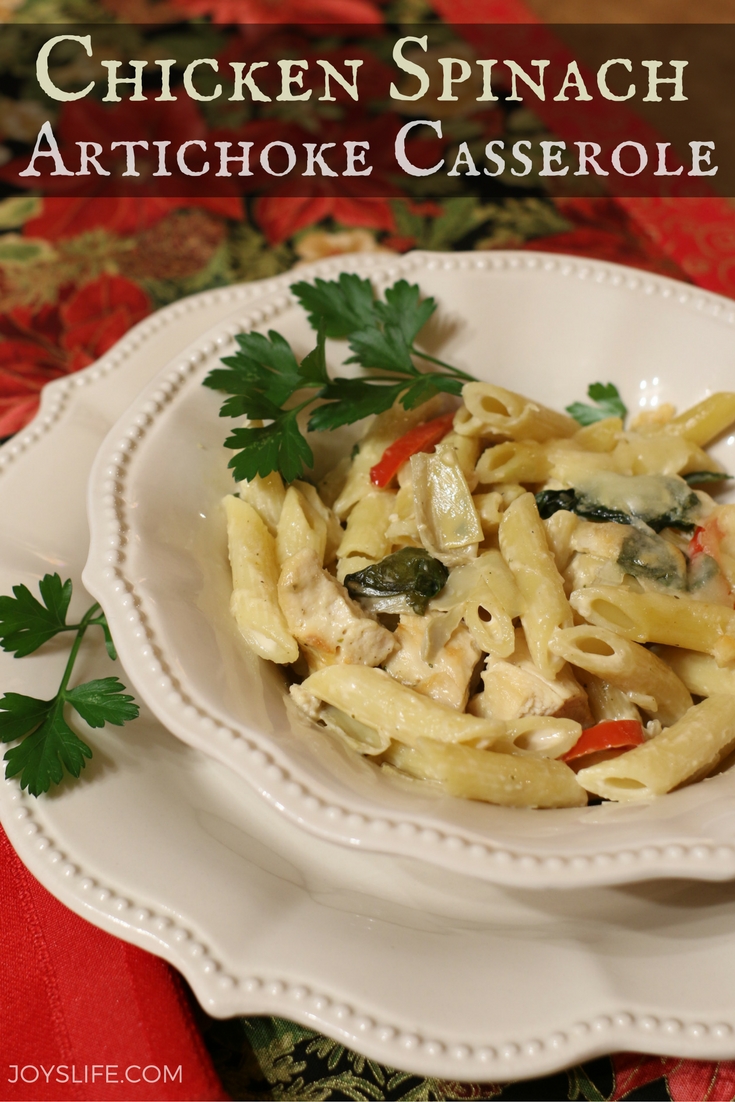 Chicken Spinach Artichoke Casserole