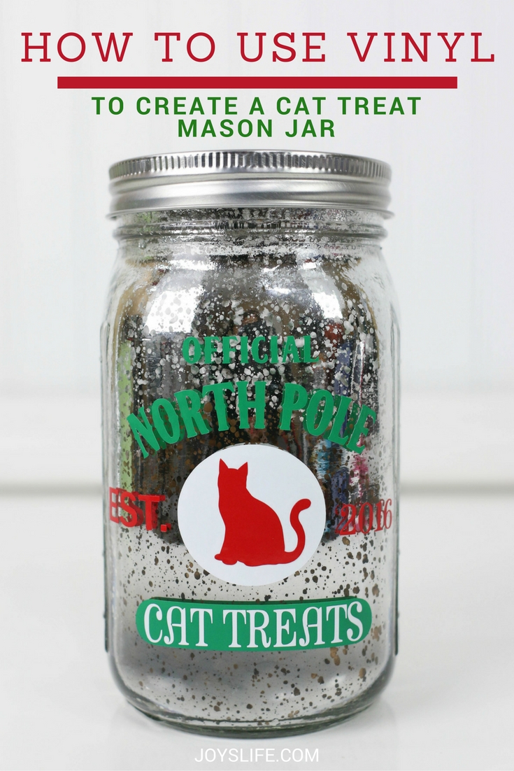 How to Use Vinyl to Create a Cat Treat Mason Jar