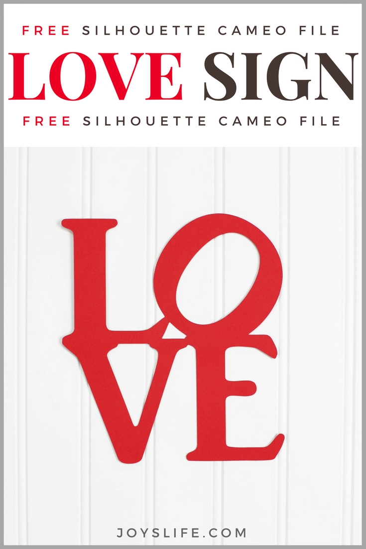 Love Sign Free Silhouette Cameo File