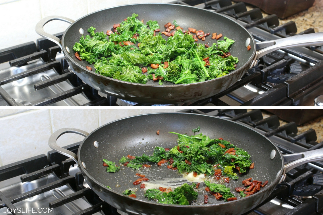 bacon kale skillet