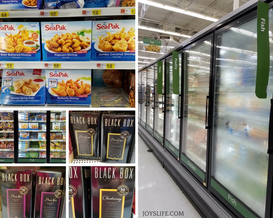 seapak walmart frozen food aisle black box wine