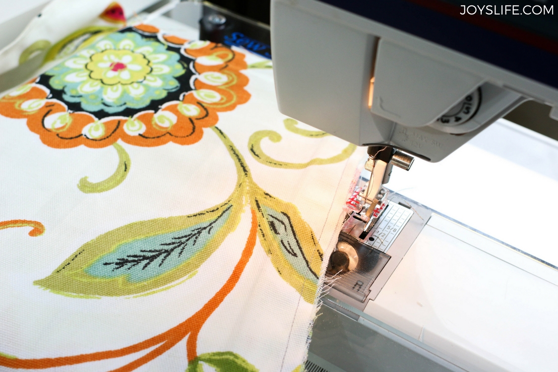sewing floral duckcloth