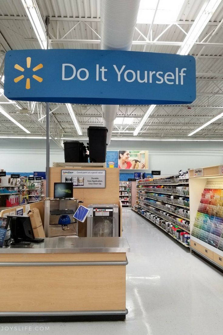 Do It Yourself Walmart paint aisle