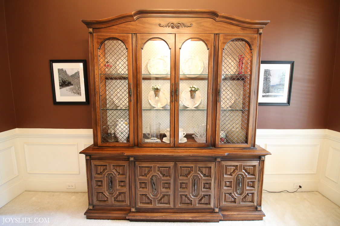 1970s china outlet cabinet hutch