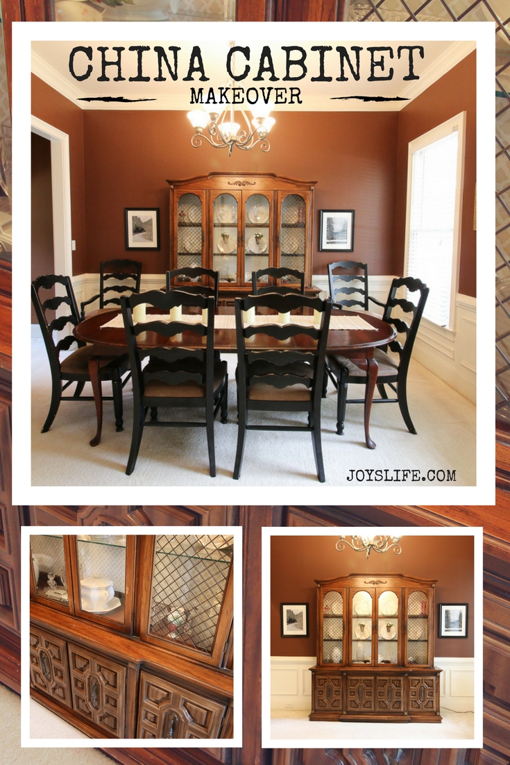 China cabinet makeover BEFORE