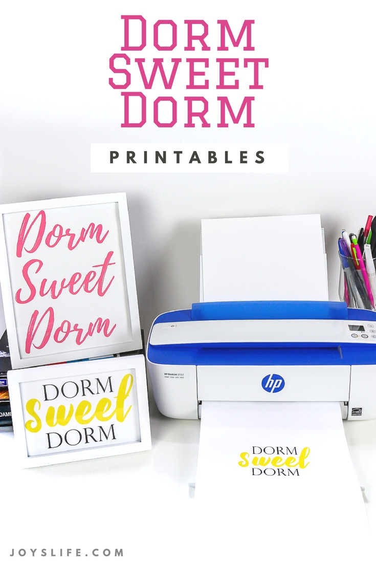 Dorm Sweet Dorm Printables with HP