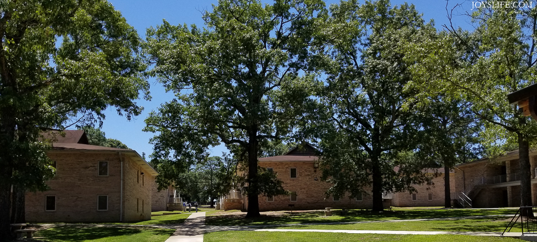 dorm buildings outside