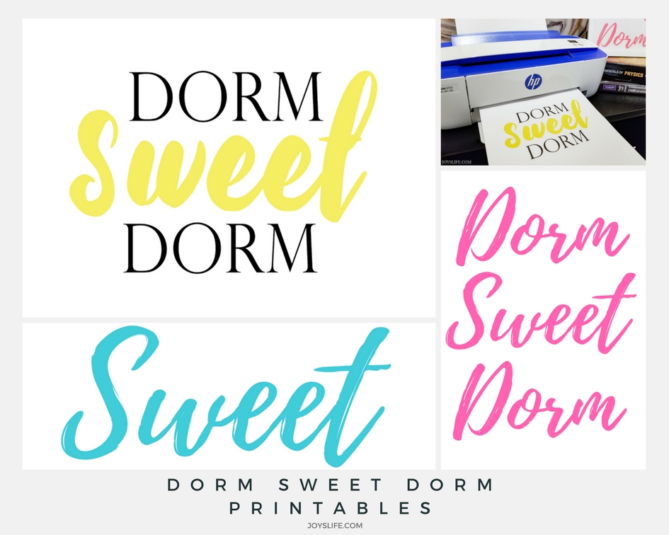 Dorm Sweet Dorm Printables
