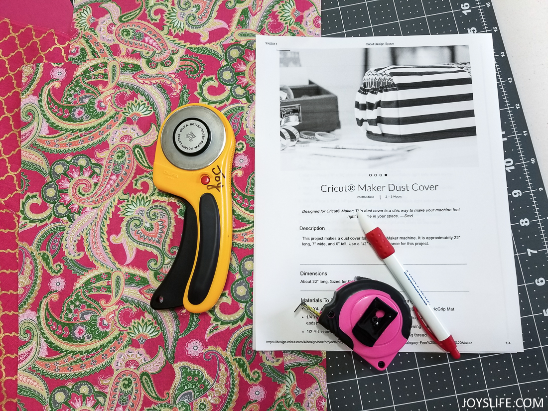 Easily Make a Cricut Maker Dust Cover Tutorial 