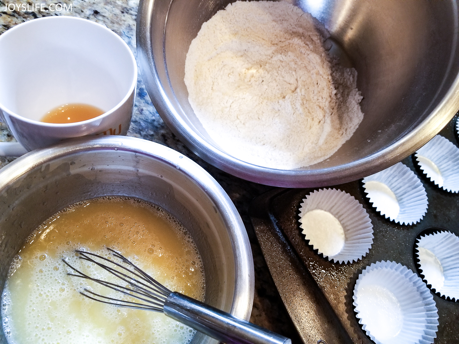 cider muffin mixing ingredients