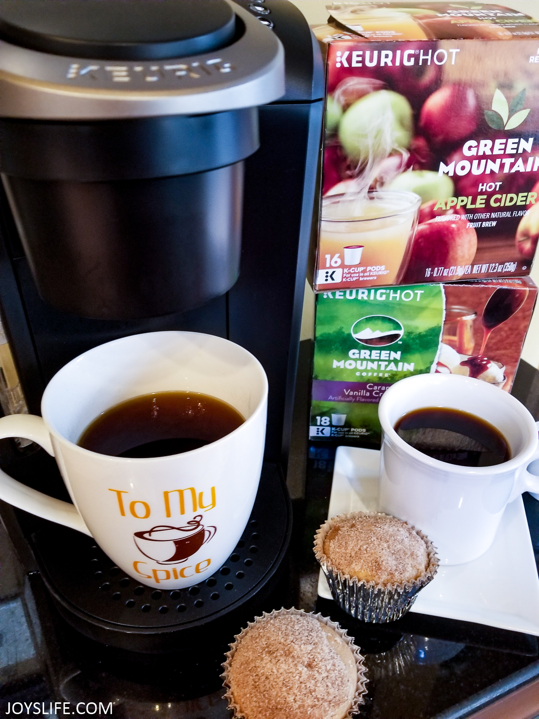 keurig kcup boxes muffins and coffee