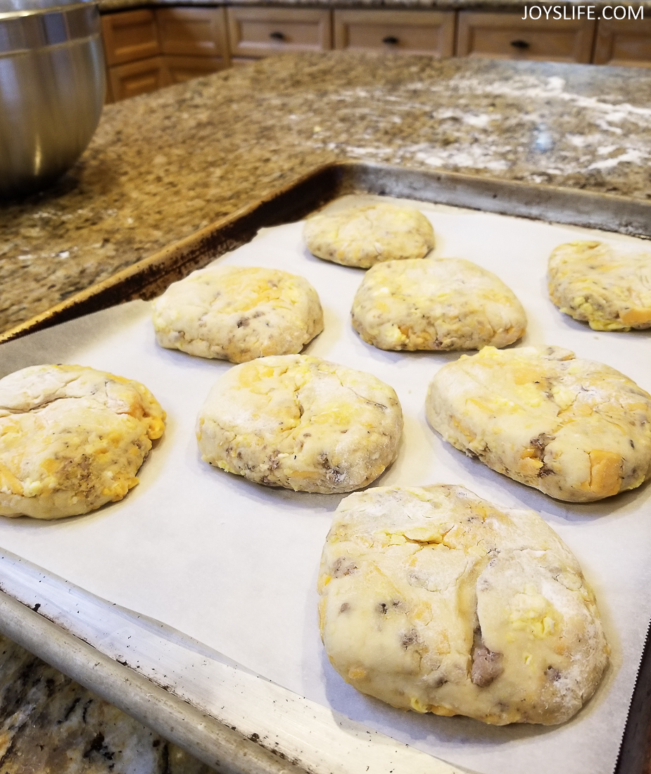 Sausage Egg & Cheddar Scones