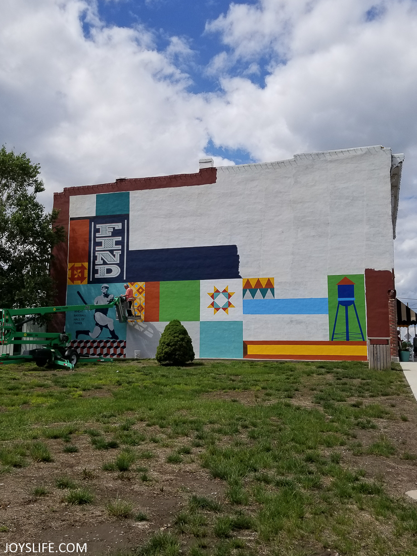 Hamilton Missouri Wall Mural in Progress