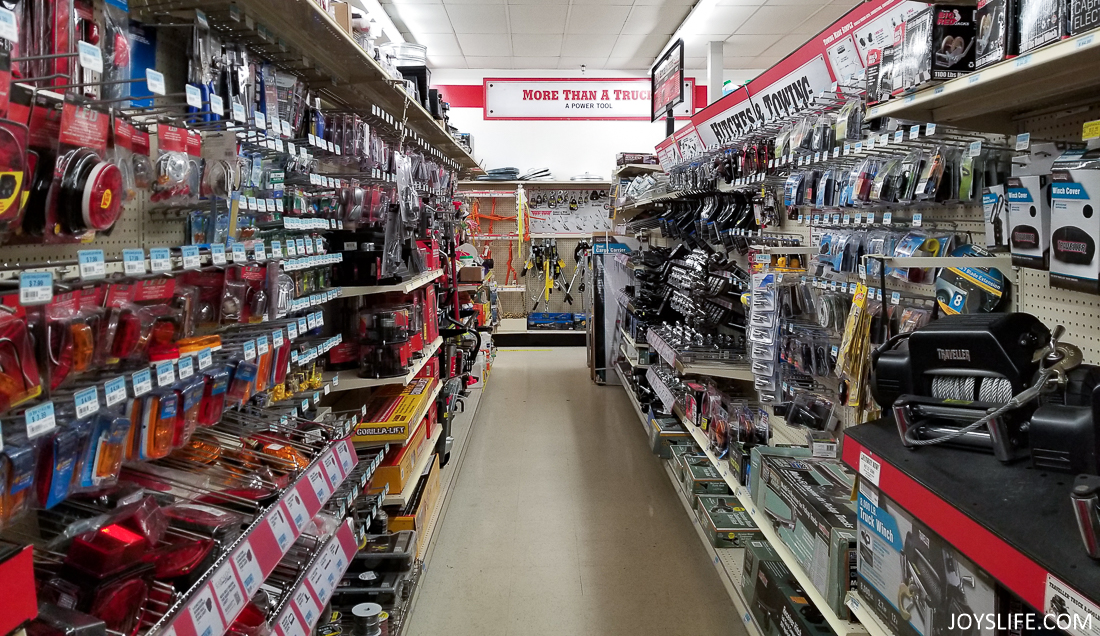 winch truck aisle at Tractor Supply Co