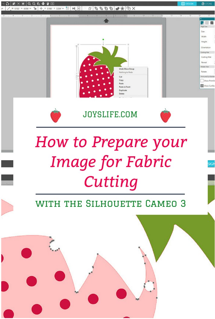 silhouette cutting fabric