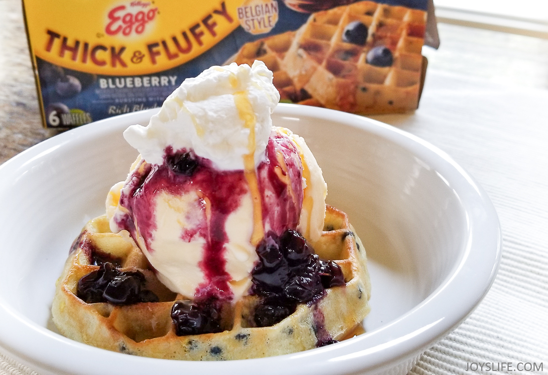 eggo thick and fluffy blueberry waffle