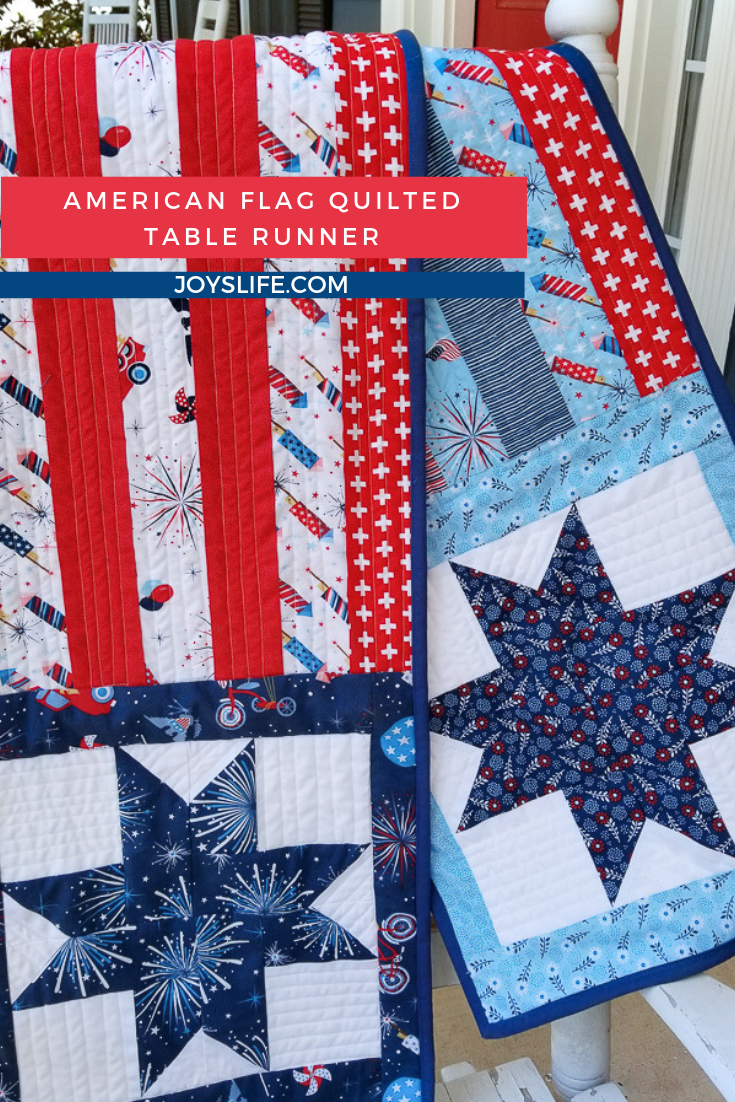 American Flag Quilted Table Runner