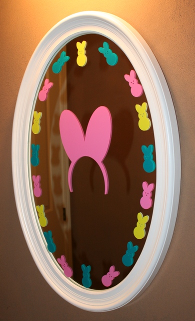 Hanging with my Peeps Blog Hop -Vinyl Peep Mirror