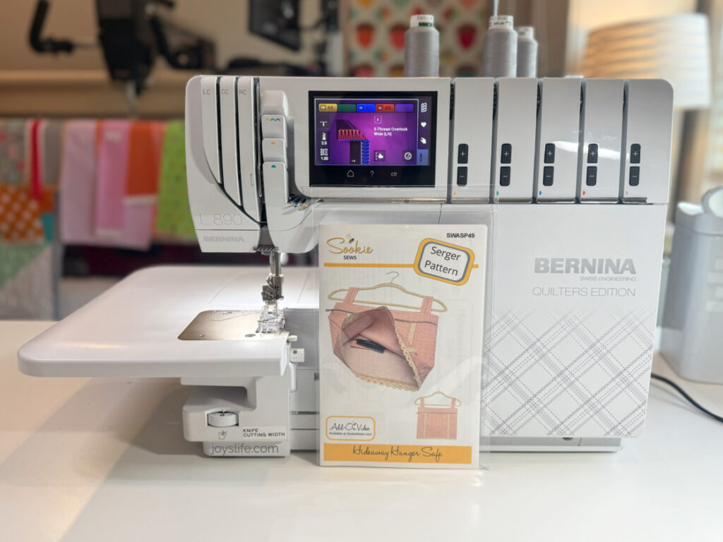 Bernina L890 serger with Sookie Sews serger pattern on sewing table – JoysLife.com